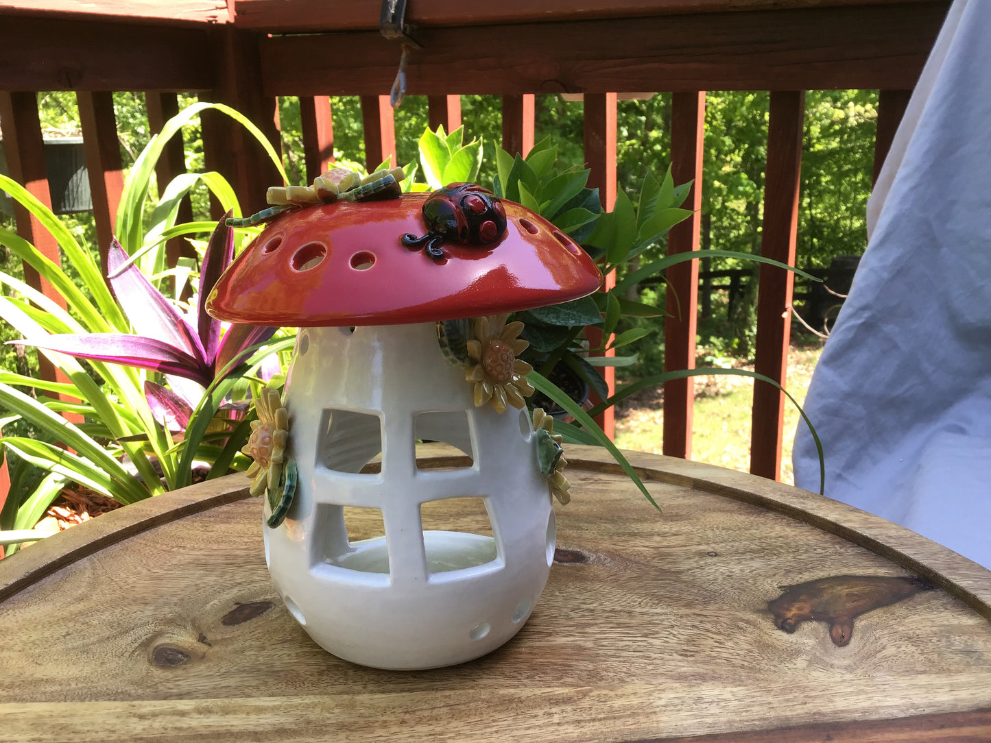Cute Mushroom with Lady Bug Lantern