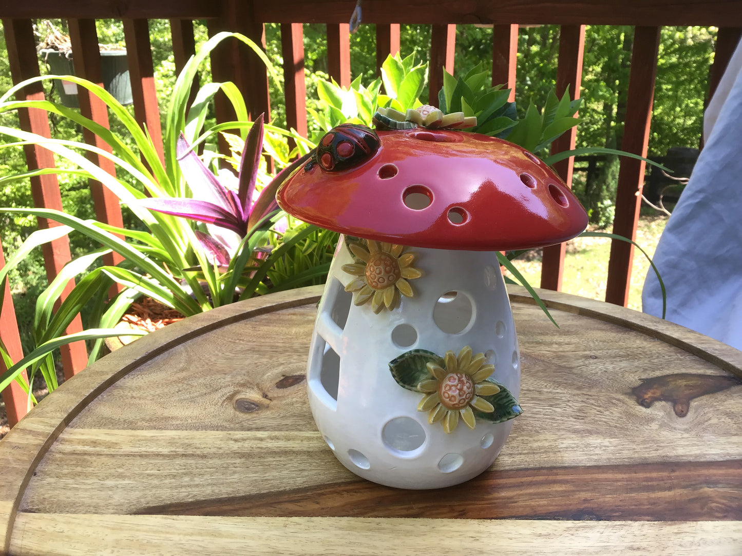 Cute Mushroom with Lady Bug Lantern