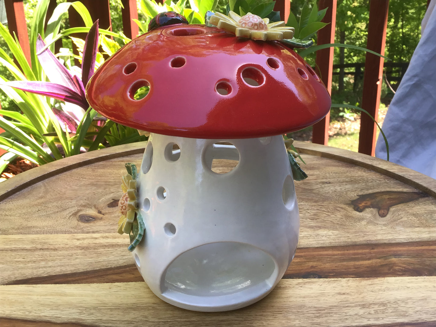 Cute Mushroom with Lady Bug Lantern