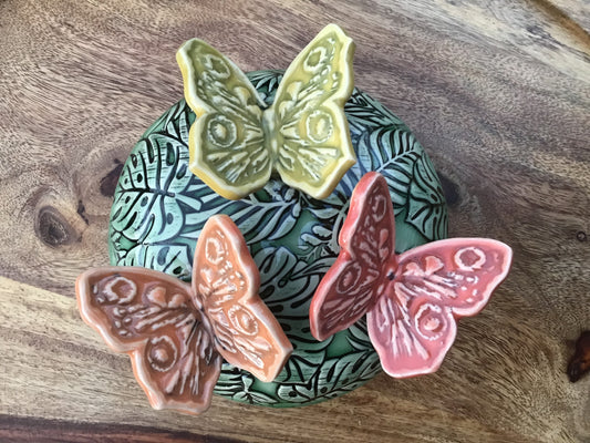 Round Green Orb with Butterflies