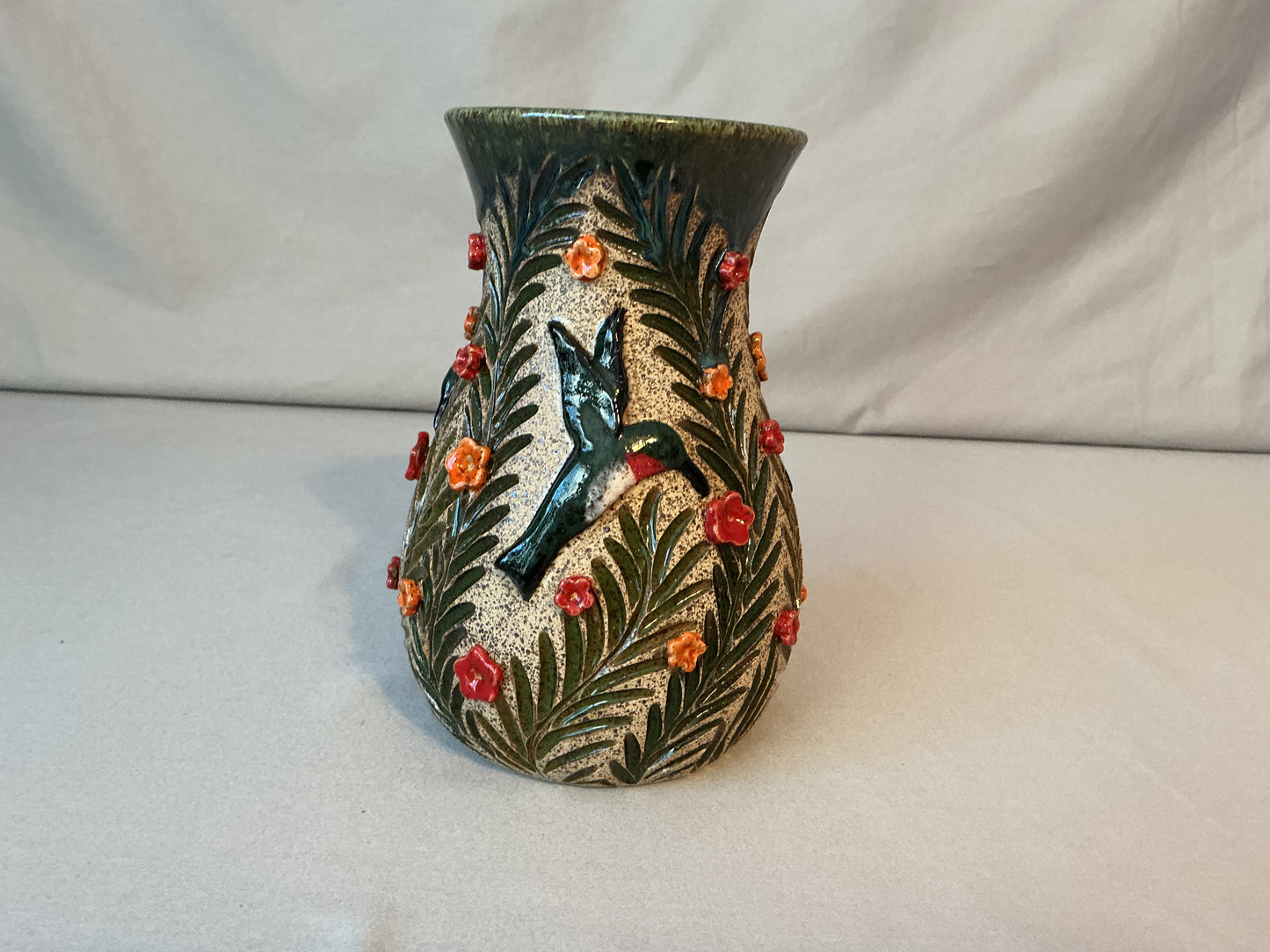 Hummingbirds Vase