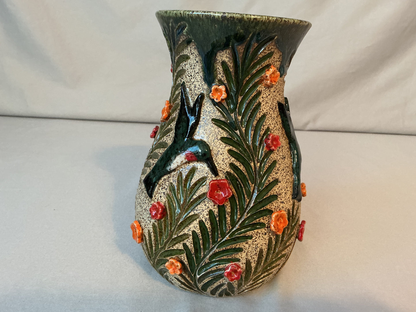 Hummingbirds Vase