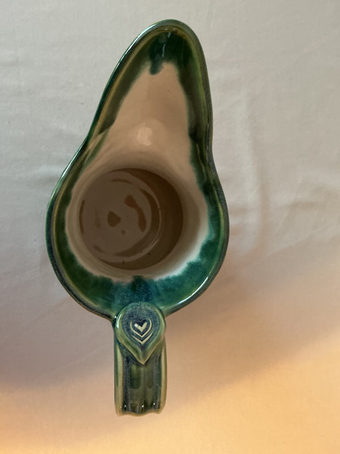 Beautiful Green Carved Pitcher